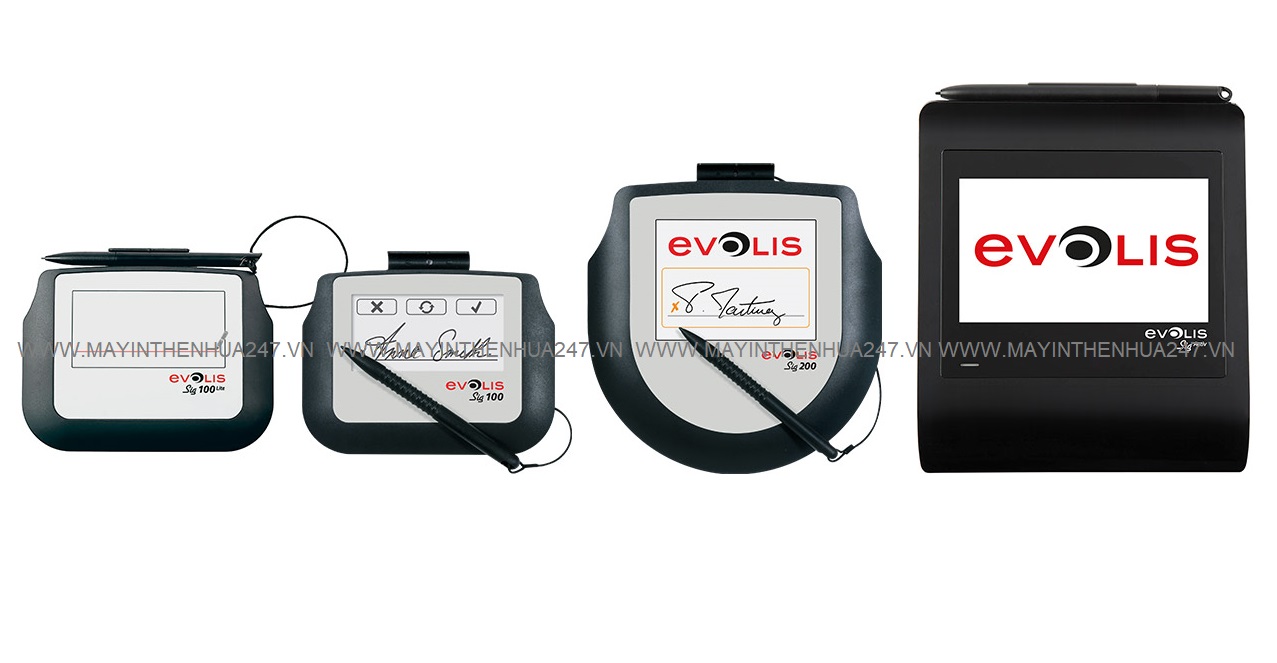 Thiet bi ky dien tu Signature Pad, máy in thẻ nhựa evolis