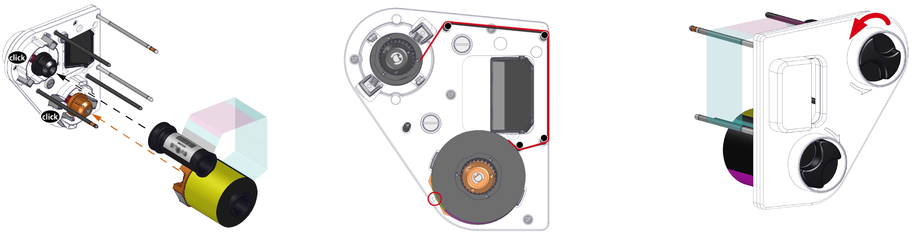 cách lắp ruy băng máy in evolis agilia
